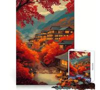 Puzzle d'automne au Japon pour Adolescents, 1000 pièces, pour stimuler la mémoire, se détendre et s'offrir Un Cadeau Symbolique (50x75cm)