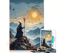Puzzle d'automne Wizard Mountain Peak pour Adultes,1000 pièces,Jeu Stimulant l'esprit,découpe Nette,alignement Parfait,activité de Partage pour Les Proches (38x26cm)