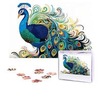 Puzzle de 1 000 pièces à motif de paon pour adultes - Puzzles personnalisés à partir de photos personnalisées - Puzzle en bois - Cadeaux pour famille, mariage, anniversaires de mariage