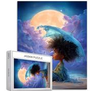 Puzzle de 1 000 pièces Little Girl on The Beach pour adultes, scène fantastique, jeux d'activités familiales, puzzle coloré pour décoration d'intérieur, cadeaux, 50,8 x 68,6 cm