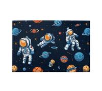 Puzzle de 1 000 pièces Mjhkxlj Astronaute Space Basketball Image Puzzle en bois de qualité pour adultes et enfants, puzzles amusants pour soulager le stress