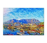 Puzzle de 1 000 pièces pour Adultes, Montagne de la Table, Le Cap, Afrique du Sud, Souvenir de Voyage, Mj336TY 26x38cm