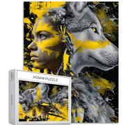 Puzzle de 1 000 pièces pour adultes - Portrait de loup-garou à deux faces - Puzzle coloré à faire soi-même pour la décoration de la maison - Puzzle de famille parfait pour les soirées de jeu - 50 x 70