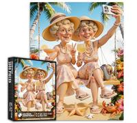 Puzzle de 1 000 pièces pour adultes - Puzzle coloré de vieille dame pour décoration de la maison, cadeaux - Puzzle familial parfait pour les soirées de jeu - 50 x 70 cm