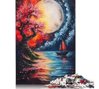 Puzzle de 1 000 pièces pour Adultes représentant la côte de San Diego, aux États-Unis. Puzzle en Bois, Casse-tête pour Adultes, 1 000 pièces (75 x 50 cm).
