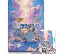 Puzzle de 1 000 pièces pour Adultes, thème Space Drum Set, pour Un Moment de détente à la Maison, avec des pièces de Formes aléatoires entièrement emboîtables (50x75cm)