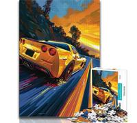 Puzzle de 1 000 pièces pour Adultes, Une Voiture de Sport Amusante et Amusante, avec Une Affiche et Une fiche de Questions-réponses Assorties 38x26cm