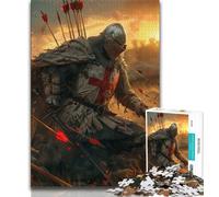 Puzzle de 1 000 pièces représentant des Chevaliers médiévaux pour Adolescents, Jouet éducatif et décompressant, idéal pour Les Cadeaux du Père Noël Secret 38x26cm