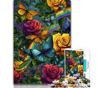 Puzzle de 1 000 pièces représentant des Fleurs Sauvages pour Adolescents, Jeu d'intelligence cérébrale addictif pour la décoration de la Maison (38x26cm)