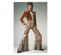 Puzzle de 1 000 pièces représentant Le Chanteur de Rock David Bowie pour Adultes et Enfants de 12 Ans et Plus. Puzzles en Carton. Jeux d'apprentissage à Domicile. Jouets à Faire soi-même.-38x52cm