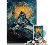 Puzzle de 1 000 pièces représentant Un Ciel étoilé représentant Une Montagne Jeux éducatifs et décoration pour la Maison pour Toute la Famille (50x75cm)