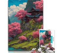 Puzzle de 1 000 pièces représentant Un Paysage Japonais pour Adultes, idéal pour Un Jeu éducatif, Un défi, Une décoration intérieure Unique et des Cadeaux (38x26cm)