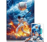 Puzzle de 1 000 pièces sur Le thème du Baseball pour Adultes et Adolescents, idéal pour Tuer Le Temps en Famille Chaque pièce est Unique - Jeu Stimulant et Amusant (38x26cm)
