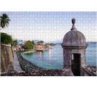 Puzzle de 1 000 pièces : Tour Le Long des remparts de San Juan, dans Le Vieux Porto Rico. Puzzle éducatif à Faire soi-même, pour Enfants, Cadeau de décompression pour Adultes, 38 x 52 cm.