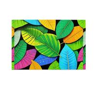 Puzzle de 1 000 pièces Whjdpp Coloré Plante Tropicale Feuilles Image Éducative en Bois Puzzles Amusants Jeu Anti-Stress