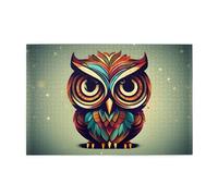 Puzzle de 1 000 pièces Whjdpp Cool Hibou Image éducative intellectuelle en bois Puzzles amusants Jeu anti-stress