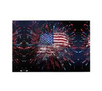 Puzzle de 1 000 pièces Yyhwhjde Firework Drapeau Américain 4 juillet Image éducative intellectuelle en bois Puzzles amusants pour soulager le stress