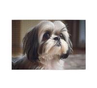 Puzzle de 1 000 pièces Yyhwhjde Shih Tzu en bois éducatif intellectuel pour soulager le stress