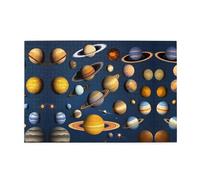 Puzzle de 1 000 pièces Yyhwhjde Système solaire Planètes Image éducative intellectuelle en bois Puzzles amusants pour soulager le stress
