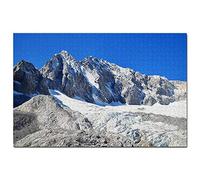 Puzzle de 100 pièces, Paysage de Montagne enneigée du Yunnan, Lijiang, Yulong, Chine, Jeu d'art, Souvenir de Voyage, 45,5 x 35,5 cm
