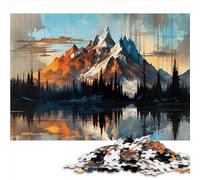 Puzzle de 1000 Grandes pièces pour Adultes Paysage Magnifique Puzzles pour Adultes Puzzle en Bois Puzzles pour Adultes Puzzles Difficiles pour Adultes 1000 pièces (50x75 cm)