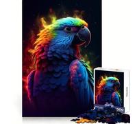 Puzzle de 1000 pièces à colorier avec Perroquet néon pour Adultes Développe la mémoire Moments de détente Design apaisant Cadeau de qualité supérieure (50x75cm)