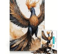 Puzzle de 1000 pièces à l'aquarelle Oiseau Mythique pour Adultes Jeu cérébral Relaxant Bordure Nette Cadeau de qualité supérieure (50x75cm)