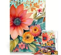 Puzzle de 1000 pièces à Motif Floral fantaisiste pour Adolescents, idéal pour développer la logique, s'évader sereinement et Offrir Un Cadeau attentionné (50x75cm)