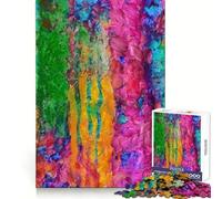 Puzzle de 1000 pièces à Motifs de Coups de Pinceau Multicolores pour Adolescents améliore la mémoire, Passe-Temps Silencieux, Bords Nets, Cadeau d'anniversaire (50x75cm)