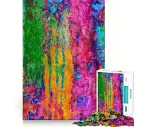 Puzzle de 1000 pièces à Motifs de Coups de Pinceau Multicolores pour Adolescents améliore la mémoire, Passe-Temps Silencieux, Bords Nets, Cadeau d'anniversaire (50x75cm)