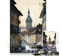 Puzzle de 1000 pièces à Peindre à Berne, en Suisse, pour Adultes Développe la Concentration et la capacité à Passer Un Bon Moment Assemblage Parfait Surprise de Noël (38x52cm)