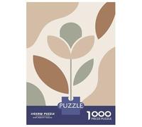 Puzzle De 1000 Pièces Abstract Floral Art in Earth Tones Puzzle pour Adolescents Course De Vitesse Manuelle Liste De Souhaits avec Le Père Noël Jouets Jeux Éducatifs 52x38cm/1000pcs