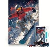 Puzzle de 1000 pièces Action Snowboard pour Adolescents, Jeu de logique mentale, Silencieux et précis, idéal pour Les vœux de Noël (50x75cm)