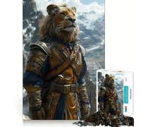 Puzzle de 1000 pièces Adolescents Combattants de Lions Jeu Intelligent pour Partager des Moments de complicité Découpe Lisse Liste de souhaits du Père Noël 38x26cm