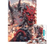 Puzzle de 1000 pièces Adorable Petite Fille oni Difficile et Stimulant activité familiale Jeu Relaxant pour Les 14 Ans et Plus (38x52cm)