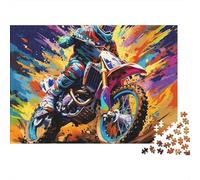 Puzzle de 1000 pièces « Affaire de Pilote de Motocross » : Un Pilote de Motocross Dynamique pour Adultes, Un Jeu éducatif, Une décorationcadeau d'anniversaire (70 x 50 cm).