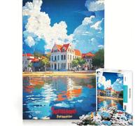 Puzzle de 1000 pièces Affiche Artistique du Suriname Jeu Manuel Amusant à Faire à la Maison idéal pour la décoration de Bureau 38x52cm