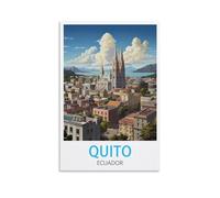 Puzzle de 1000 pièces, Affiches de Quito, Équateur, Puzzle de 1000 pièces pour Adolescents et Enfants, Jeu de réflexion et de Divertissement, 26 x 38 cm
