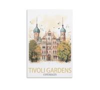 Puzzle de 1000 pièces, Affiches des Jardins Tivoli de Copenhague, Puzzle de 1000 pièces pour Adolescents et Enfants, Jeu de réflexion, Puzzle 50x70cm