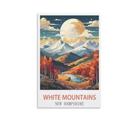 Puzzle de 1000 pièces, Affiches des Montagnes Blanches du New Hampshire, Jeu de société Stimulant, Puzzle Impossible, Décoration familiale 52 x 38 cm