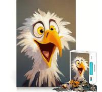 Puzzle de 1000 pièces Aigle Souriant Dessin animé pour Adultes Jeu de logique et de réflexion Anti-Stress Découpe Ferme 38x26cm