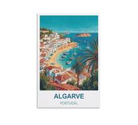 Puzzle de 1000 pièces Algarve Portugal Décoration intérieure Cadeau d'anniversaire Jouet pour Hommes, Femmes, Seniors, 26 x 38 cm