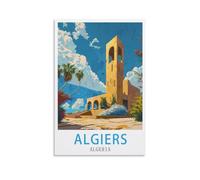 Puzzle de 1000 pièces, Alger, Algérie. Puzzle de 1000 pièces pour Adolescents et Enfants, Jeu de réflexion et de Divertissement, 26 x 38 cm.
