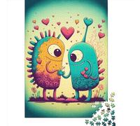 Puzzle de 1000 pièces Alien Love Duo, Puzzle carré créatif en Bois pour Adultes, Cadeau de Noël, 1000 pièces (75 x 50 cm)
