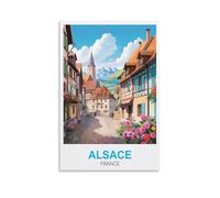 Puzzle de 1000 pièces, Alsace, France. Jeu de décompression pour Adultes et Enfants pour Noël ou Un Anniversaire. 52 x 38 cm.