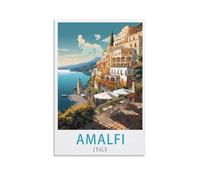 Puzzle de 1000 pièces Amalfi Italie - Jeu de société Stimulant, Puzzle Impossible, Puzzle de décoration familiale 26x38cm