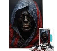 Puzzle de 1000 pièces American Ghoul pour Adolescents Jeu éducatif et Stimulant Jouet Familial Course de Vitesse Manuelle Cadeau d'anniversaire (Taille 75x50cm)