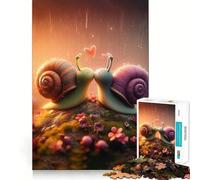 Puzzle de 1000 pièces Amour d'escargots pour Adolescents Un Puzzle Qui améliore la mémoire, Confortable et Relaxant, aux découpes fermes, idéal comme Cadeau Festif (50x75cm)
