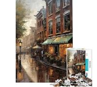 Puzzle de 1000 pièces Amsterdam Pays-Bas Difficile à compléter mais Amusant et Humoristique Décoration Murale pour Les 14 Ans et Plus (38x52cm)