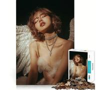 Puzzle de 1000 pièces Ange au Maquillage pailleté pour Adultes Jeu de résolution de problèmes,qualité Professionnelle,activité de Groupe relaxante en intérieur (50x75cm)